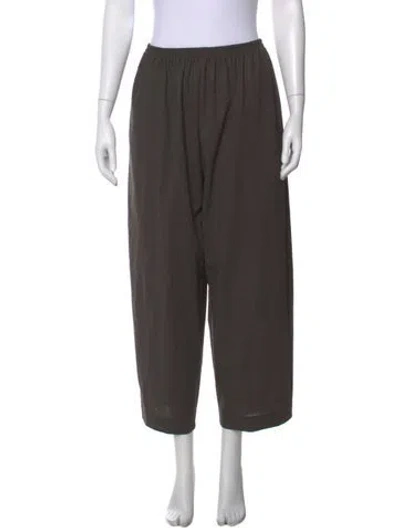 Pre-owned Eskandar Wool Wide Leg Pants In Brown