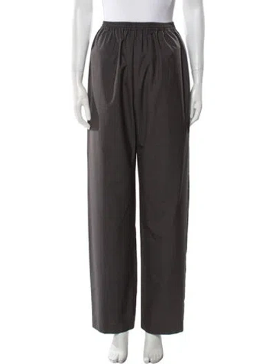 Pre-owned Eskandar Wool Wide Leg Pants In Gray