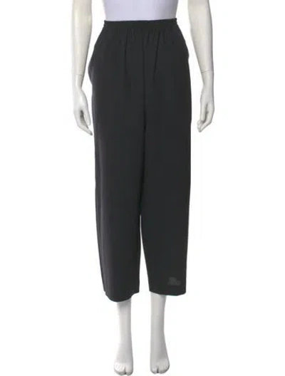 Pre-owned Eskandar Wool Wide Leg Pants In Gray