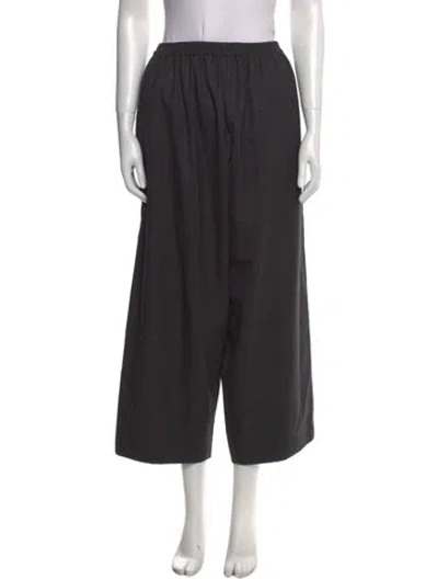 Pre-owned Eskandar Wool Wide Leg Pants In Gray