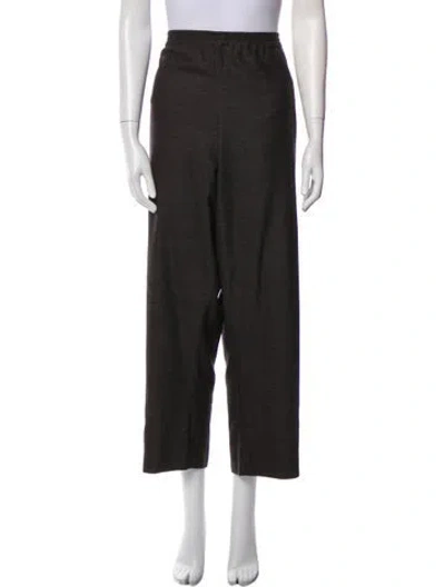 Pre-owned Eskandar Wool Wide Leg Pants In Gray