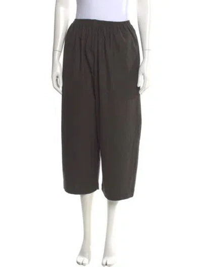 Pre-owned Eskandar Wool Wide Leg Pants In Gray