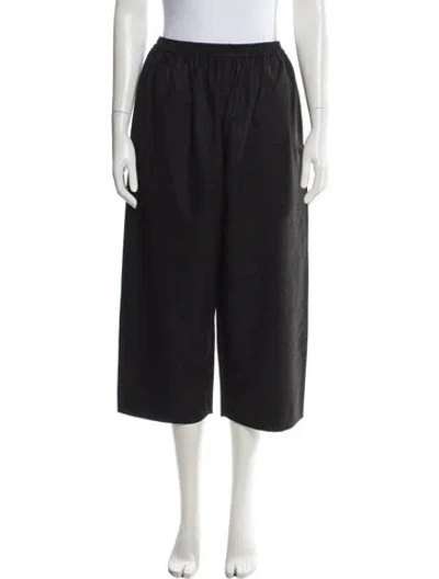 Pre-owned Eskandar Wool Wide Leg Pants In Gray