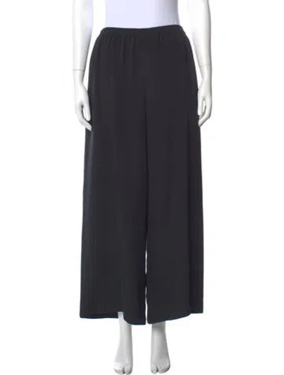 Pre-owned Eskandar Wool Wide Leg Pants In Gray