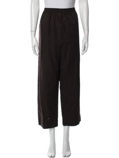 Pre-owned Eskandar Wool Wide Leg Pants In Gray
