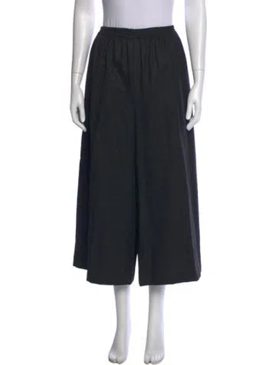 Pre-owned Eskandar Wool Wide Leg Pants In Gray
