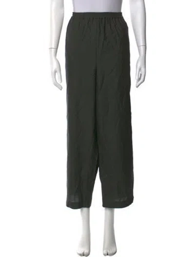 Pre-owned Eskandar Wool Wide Leg Pants In Green