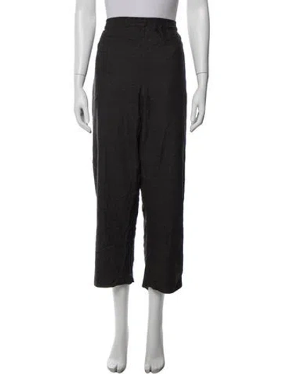 Pre-owned Eskandar Wool Wide Leg Pants In Grey