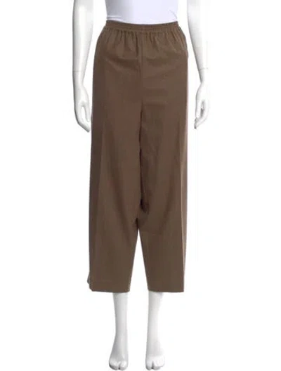 Pre-owned Eskandar Wool Wide Leg Pants In Neutral