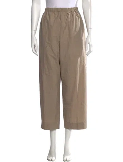 Pre-owned Eskandar Wool Wide Leg Pants In Neutrals