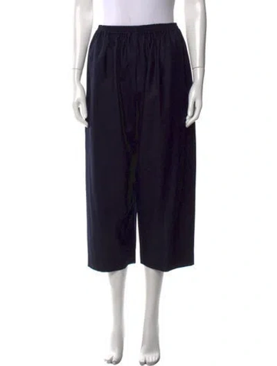 Pre-owned Eskandar Wool Wide Leg Pants W/ Tags In Blue