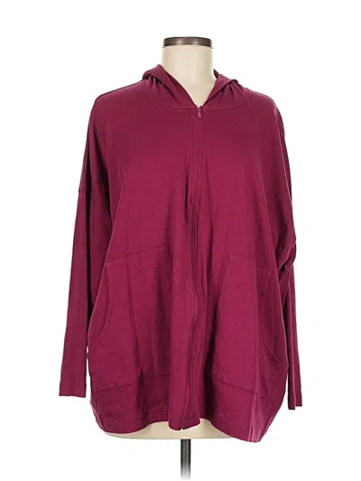 Pre-owned Eskandar Zip Up Hoodie In Burgundy
