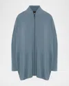 Eskandar Zipped Top (long Length) In Stormblue