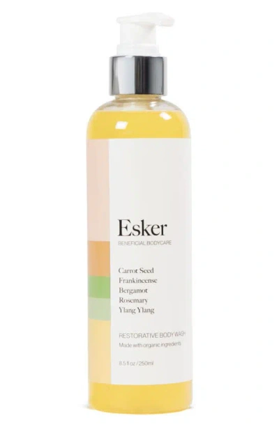 Esker Restorative Body Wash, 8.5 oz In White