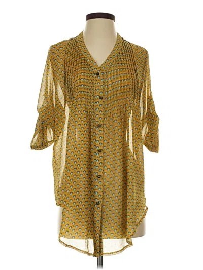 Pre-owned Esley 3/4 Sleeve Blouse In Yellow