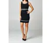 Esley Collection Emily Embroidered Dress In Black In Black