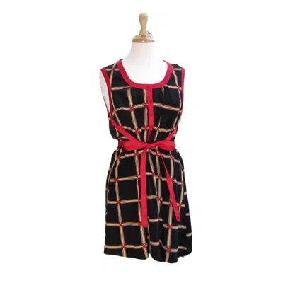 Esley Collection Women's Jeannie Plaid Tie Dress In Black
