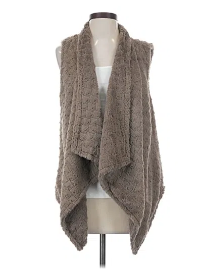 Pre-owned Esley Faux Fur Vest In Gray