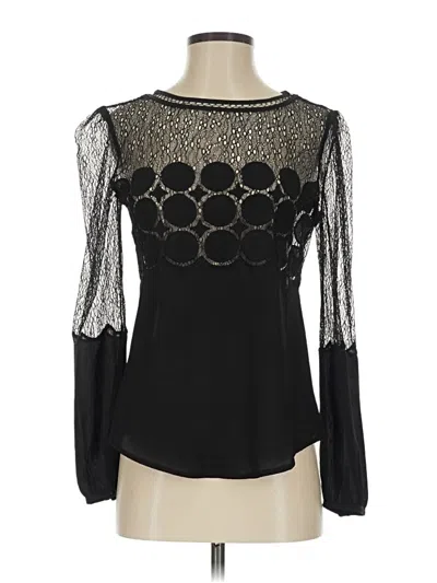 Pre-owned Esley Long Sleeve Blouse In Black