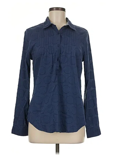 Pre-owned Esley Long Sleeve Blouse In Blue