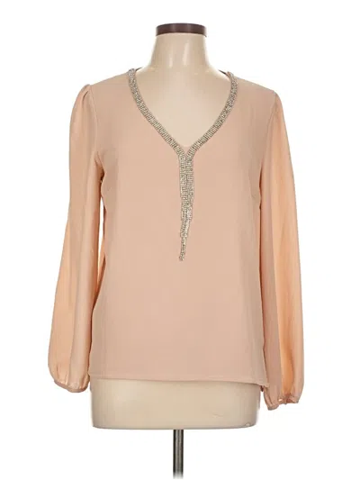 Pre-owned Esley Long Sleeve Blouse In Brown