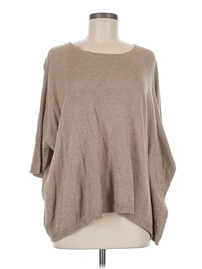 Pre-owned Esley Poncho In Tan