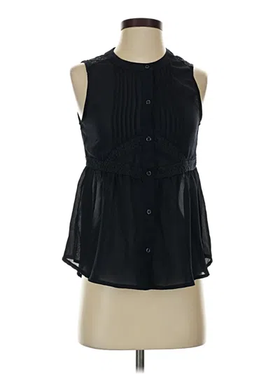 Pre-owned Esley Sleeveless Blouse In Black