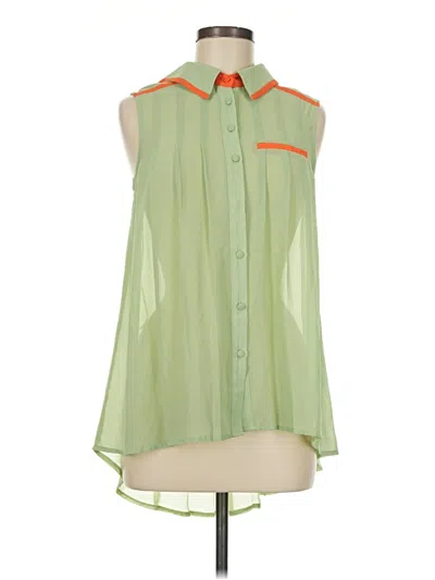 Pre-owned Esley Sleeveless Blouse In Green