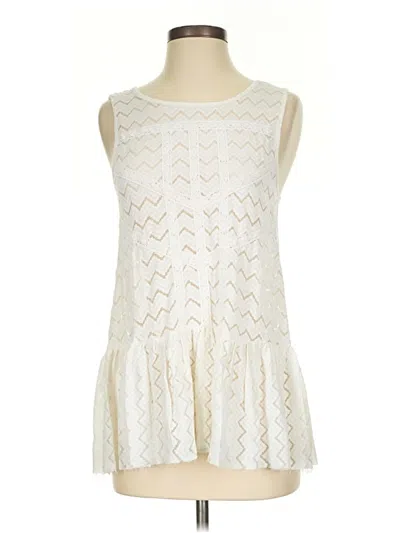 Pre-owned Esley Sleeveless Blouse In Ivory