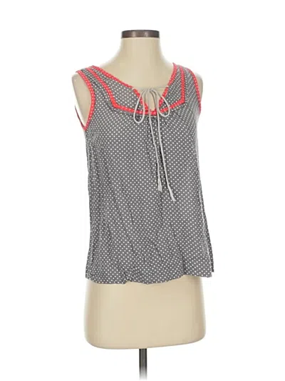 Pre-owned Esley Tank Top Gray Halter Neckline Tops