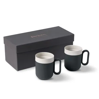 Esma Dereboy Black / White Capsule Mug Set Of Two Black Ivory Colour