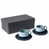 Esma Dereboy Blue Tube Tea Cup Set Of Two Ocean Ice Colour In Blue