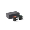 Esma Dereboy Green / Red Figures New Year Handle Espresso Cup Set Of Two Black Coral & Black Nile