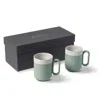 Esma Dereboy Green / White Capsule Mug Set Of Two Nile Green Ivory Colour In Green