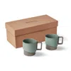 Esma Dereboy Grey / Green Corinth Tea Cup Set Of Two Rock Nile Green In Green