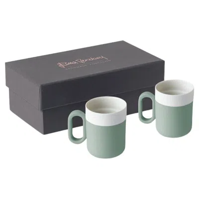Pre-owned Esma Dereboy Handmade Porcelain Espresso Set By  – Nile Ivory, Award Winning In Gray