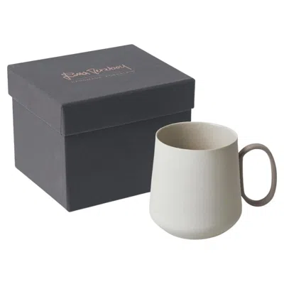 Pre-owned Esma Dereboy Handmade Porcelain Mug - Ivory  Tube Collection In White