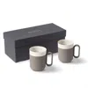 Esma Dereboy Neutrals / Grey / White Capsule Mug Set Of Two Rock Ivory Colour