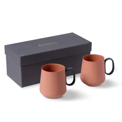 Esma Dereboy Tube Mug Set Of Two Coral Colour