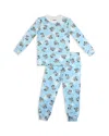Esme Boys' Long Sleeve Top & Pants Pajamas Set - Little Kid In Blue Dalmation