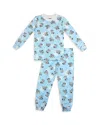 Esme Boys' Long Sleeve Top & Pants Pajamas Set - Little Kid In Blue Dalmation