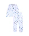 Esme Boys' Long Sleeved Football Pajamas Set - Little Kid In Blue