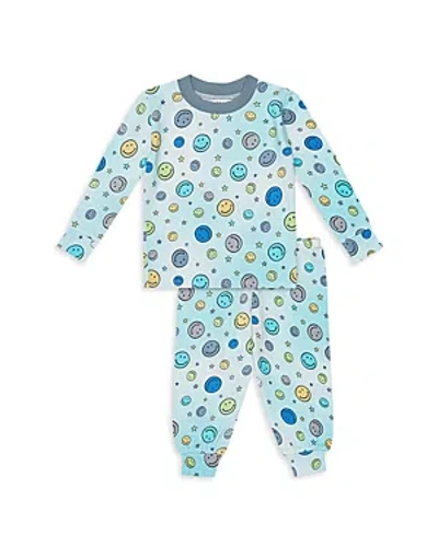 Esme Boys' Long Sleeved Top & Pants Pajamas Set - Little Kid In Happy Blue