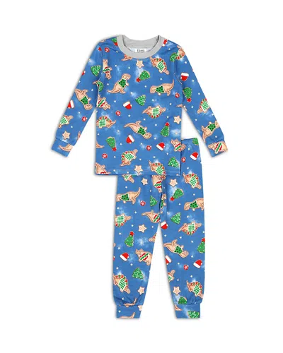 Esme Boys' Long Sleeved Top & Pants Pajamas Set - Little Kid In Xmas Dino