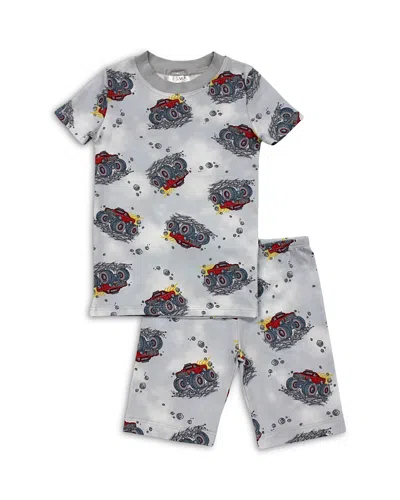 Esme Boys' Monster Truck Short Sleeved Shorts Pajama Set - Little Kid In Multi