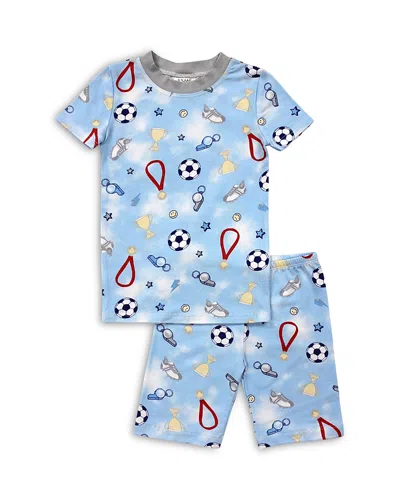 Esme Boys' Soccer Short Sleeved Shorts Pajama Set - Little Kid In Multi