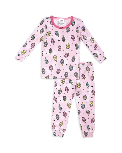 Esme Girls' Long Sleeved Pajama Set - Little Kid In Pink