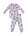 Esme Girls' Long Sleeved Printed Pajama Set - Little Kid In Purple