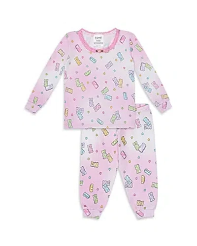 Esme Girls' Long Sleeved Top & Pants Pajamas Set - Little Kid In Candy Bears