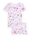 Esme Girls' Short Sleeved Top & Pajama Boxer Shorts - Little Kid In Bake With Love